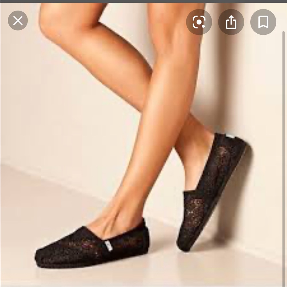 Black crochet toms